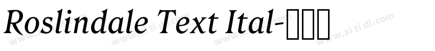 Roslindale Text Ital字体转换